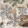 Sneeuwvlok zilver om op te hangen Ø8cm - Ø12cm 9 st | Floristik24.nl