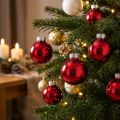 Glazen kerstballen/boomversieringen in rood, Ø4cm, 24 stuks | Floristik24.nl