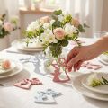 Strooidecoratie engel roze/wit 24 st | Floristik24.nl