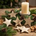 Coconut star nature 5cm 50st Kerstversiering tafeldecoratie | Floristik24.nl