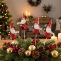 Kerstkabouter decoratieve plugkabouter Kerstman 7cm 4 st | Floristik24.nl