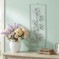 Zwaluwdecoratie, wanddecoratie van metaal, vogels om op te hangen wit, zilver shabby chic H47,5 cm | Floristik24.nl