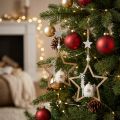 Kerstdecoratie ster houten decohanger Ø13,5cm 4st | Floristik24.nl