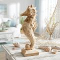 Decoratief zeepaardje hout groot, maritieme decoratie H38cm | Floristik24.nl