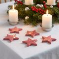 Houten sterrendecoratie Kerstdecoratie sterren roze glans Ø5cm 8 st | Floristik24.nl