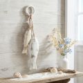Vis van mangohout om Shabby Chic 19,5/15,5/10cm op te hangen | Floristik24.nl