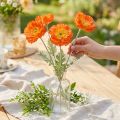 Kunst Klaprozen Zomerbloemen Oranje Ø7cm L78cm 3st | Floristik24.nl