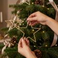 Kerstdecoratie ster hanger gouden glitter 12cm 12st | Floristik24.nl