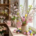 Hangende decoratie houten gieter deco roze deco hanger 14x12cm 6st | Floristik24.nl