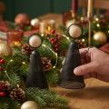 Engelfiguur Kerstmis Metaal Zwart Naturel 15,5 cm 2st | Floristik24.nl