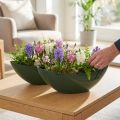 Stijlvolle bootkom in donkergroen - perfect voor beplanting - 39cm 2st | Floristik24.nl