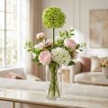 Sierui Allium, zijden bloem, kunstbal prei groen Ø20cm L72cm | Floristik24.nl