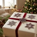 Decoratieve sterren paars houten sterren sneeuwvlokken zelfklevend 4cm mix 36 st | Floristik24.nl