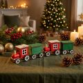 Kersttrein spoorwegdecoratie houten locomotief H7,5cm 4 stuks | Floristik24.nl