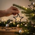 Glinsterende zwarte kerststerren 4,5 cm tafeldecoratie Feestelijke decoratieve sterren 120 stuks | Floristik24.nl