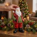 Decoratiefiguur van de Kerstman met ski, geschilderd 14×10,5×24,5 cm | Floristik24.nl