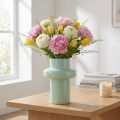 Vaas Metalen Vaas Decoratie Mintgroen Pastel Ø16.5cm H23.5cm | Floristik24.nl