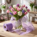 Fleece 8cm 25m lila | Floristik24.nl