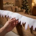 IJspegel slinger sneeuw fleece met glitterrand 13×180cm 3 stuks | Floristik24.nl