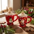 Kerstbekers beker Kerstman keramiek 10,5cm 2st | Floristik24.nl