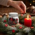 Glas met sterren rood 9cm | Floristik24.nl