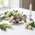Deco vis antiek zilver 14cm | Floristik24.nl