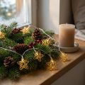 LED lichtketting sterren micro LED timer binnen goud 1.90m | Floristik24.nl