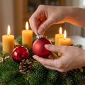 Kerstbal Ø4cm rood glans/mat 24 st | Floristik24.nl