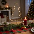 LED-kerstboom, werkt op batterijen, tafeldecoratie voor binnen, 47 cm | Floristik24.nl