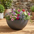 Bloempot schaal kunststof antraciet Ø40cm H18,5cm | Floristik24.nl