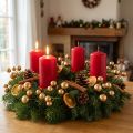 Kunstmatige gouden bessenbolletjes op een draadje voor feestelijke arrangementen, 2 cm, 48 stuks | Floristik24.nl