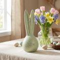 Konijnenkop Paashaas decoratie mintgroen goud craquelé H28cm | Floristik24.nl