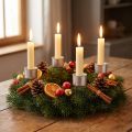 Stokkandelaar kandelaar Adventskrans 11cm 12 st | Floristik24.nl