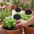 Plantenlabels, houten tuinpalen, zwart, 19cm, 12 stuks - tuinpalen, kruidenpalen | Floristik24.nl