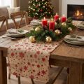 Tafelloper Kersttafelloper sneeuwvlokken 48×450cm | Floristik24.nl