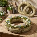 Hooikransen, tafeldecoratie, natuurlijk materiaal, Ø 31-32cm, set van 5 | Floristik24.nl