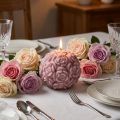 Bolkaars met rozenmotief als romantische tafeldecoratie | Floristik24.nl