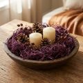 Moerbeiwatten in aubergine, natuurlijk decoratief materiaal, flexibel en veelzijdig, 150 g | Floristik24.nl