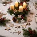 Strooidecoratie kerst houten sterren wit/naturel Ø4cm 72 st | Floristik24.nl