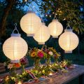 Lantaarn LED met solar 20cm wit | Floristik24.nl