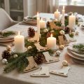 Strooidecoratie winterdecoratie houten schaats glitter 4x3,5cm 72 st | Floristik24.nl