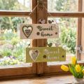 Raamdecoratie, hangende decoratie, Sweet Home houten bord, 25cm, 2 stuks | Floristik24.nl