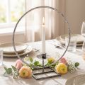 Decorring metalen kandelaar zilver shabby chic Ø32cm | Floristik24.nl