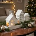 Stijlvol mini theelichthuisje als tafeldecoratie (15 cm) | Floristik24.nl