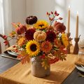 Deco pompoen decoratieplug oranje, bruin zacht Ø6,5m 9 st | Floristik24.nl
