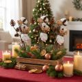Decoratieve kersttakken kunstmix assorti 29cm 3 bossen | Floristik24.nl