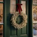 Decoratieve krans kunst eucalyptus Golden, gesneeuwd Ø36cm | Floristik24.nl