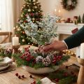 Kunst eucalyptus tak besneeuwd deco tak eucalyptus Kerst 48cm | Floristik24.nl