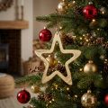 Kersthanger, sterdecoratie voor Advent, decoratie ster goud 14 × 14cm | Floristik24.nl