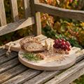 Decoratieve snijplank rond mangohout serveerplank hout Ø26cm | Floristik24.nl